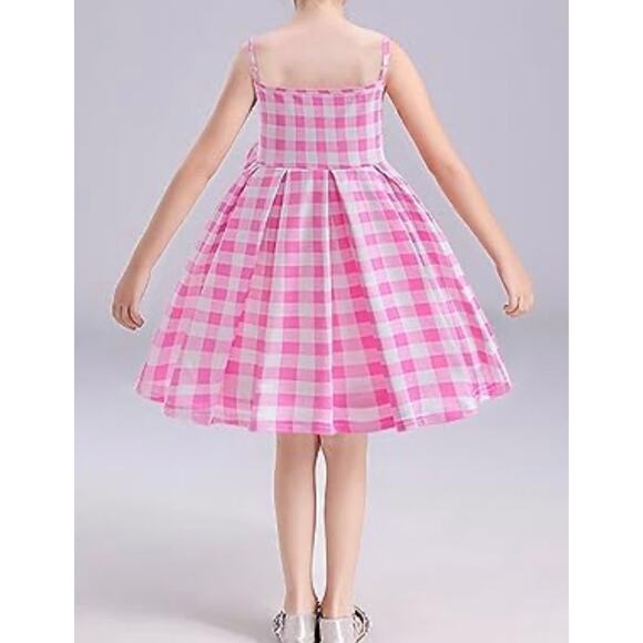 Unbranded Other - Sweet BarbieCon girls NEW pink & white checkered gingham dress.